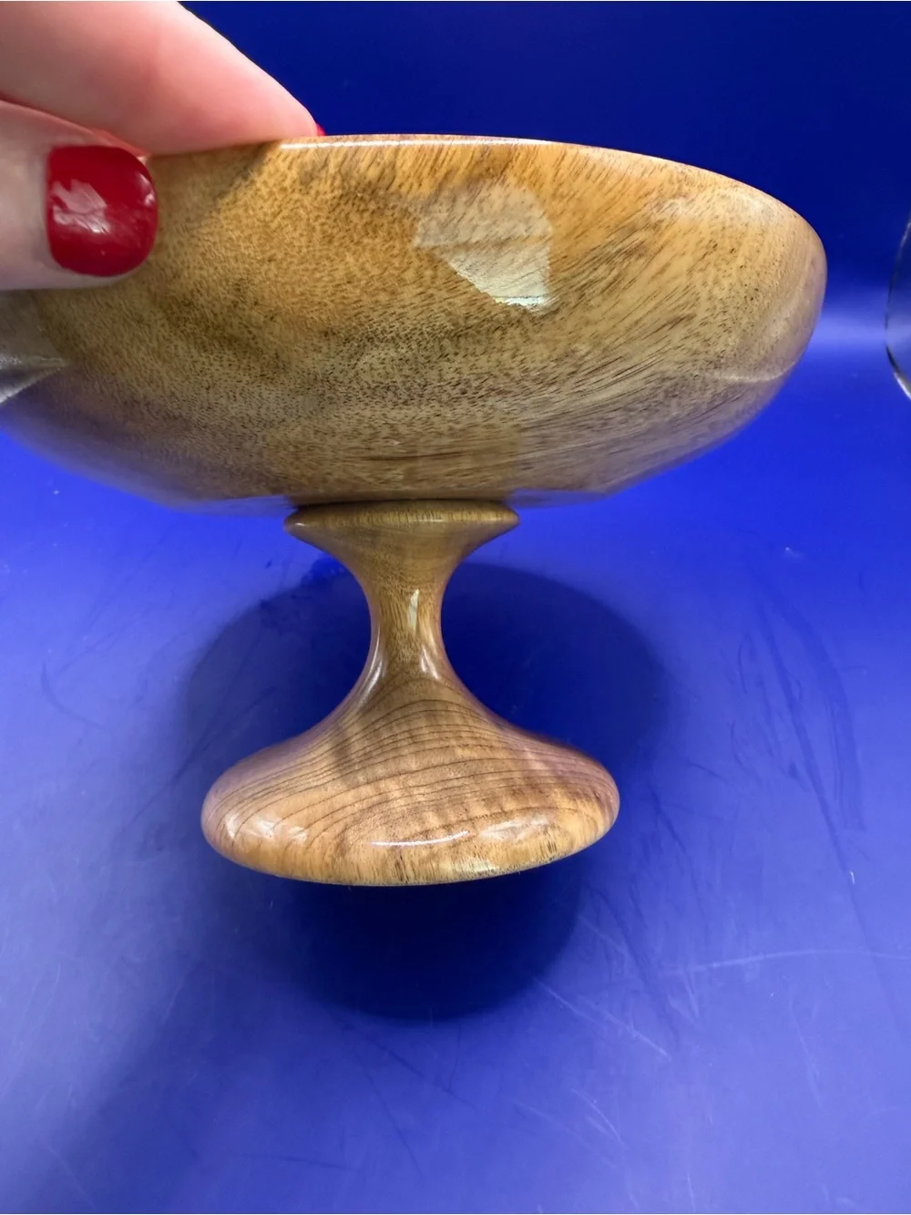 Myrtle Wood Pedestal Serving Bowl